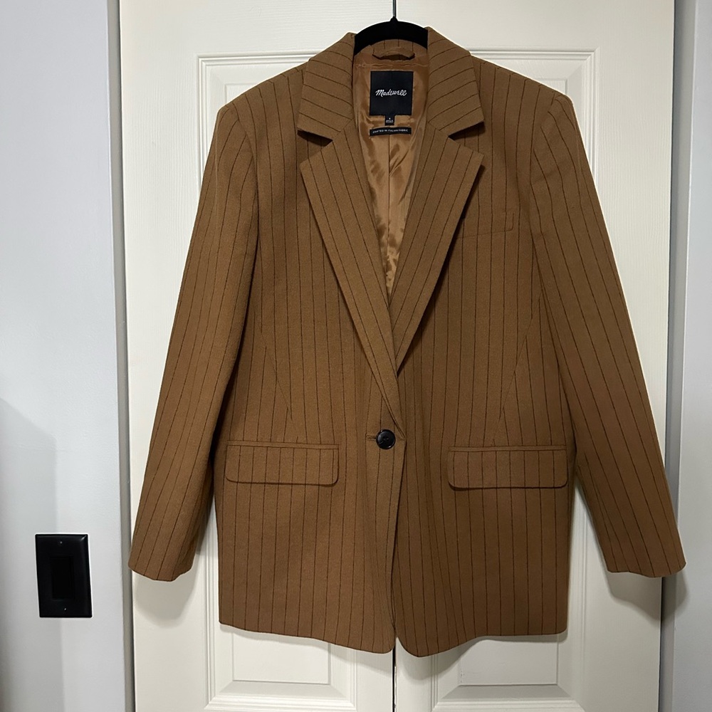 Madwell Oversized Pinstipe Blazer